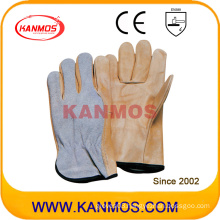 PPE Cow Split Back Cow Grain Drivers Leather Work Industrial Safety Gloves (12206)